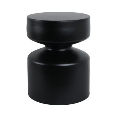 Metal, 18"H Pawn Shaped Stool, Black, Round