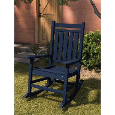 Wolak HDPE Rocking Adirondack Chair by Rosecliff Heights