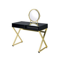 Solid Wood Vanity with Mirror by Everly Quinn