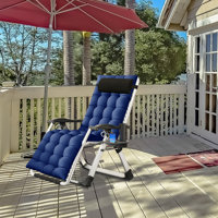 Zero Gravity Chair, Reclining Lounge Chair with Removable Cushion & Tray for Indoor and Outdoor by Arlmont & Co.