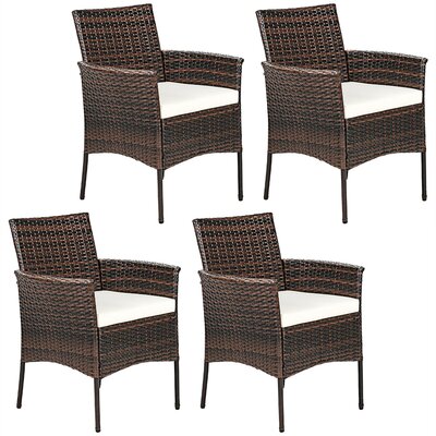 Patio Dining Armchair with Cushion by Red Barrel Studio