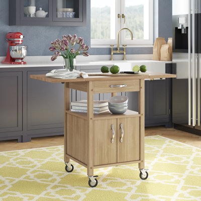 Baca Kitchen Cart with Wooden Top by Red Barrel Studio