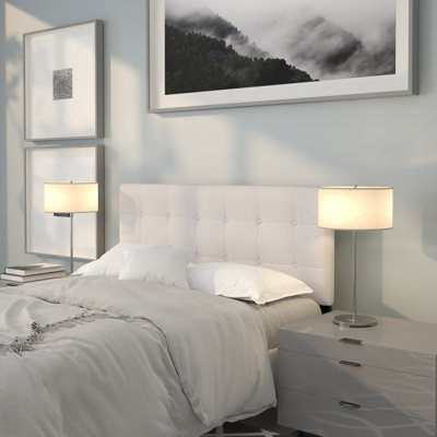 Ciriaca Button Tufted Upholstered Headboard by Charlton Home