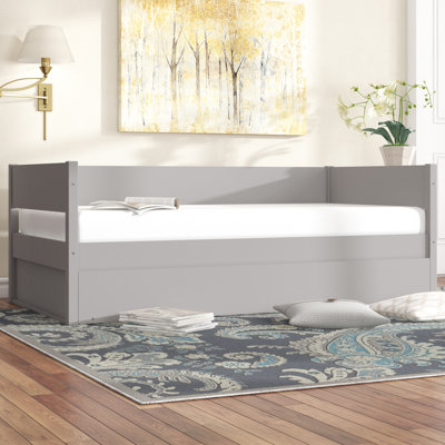 Ashauria Twin Solid Wood Daybed with Trundle by Lark Manor
