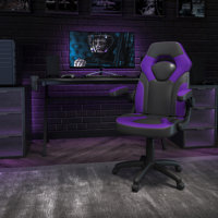Ariquer High-Back Racing Style Gaming Chair with Headrest and Flip-Up Arms by Inbox Zero