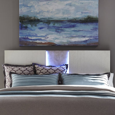Abhinab Panel Headboard w/ LED Lighting by Wade Logan