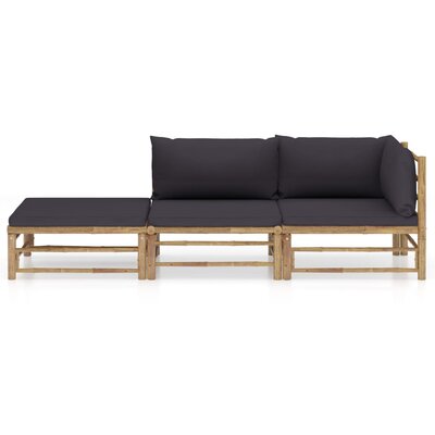 Knudson 27.6" Wide Rectangle Patio Sectional Set with Cushions by Bay Isle Home