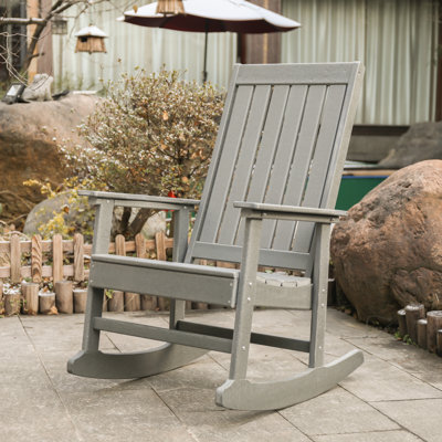 Xylotambou Outdoor Bucyrus Rocking Plastic Chair by Red Barrel Studio