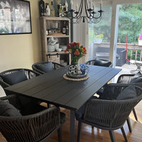 Carsten 7 Pieces Patio Dining Sets All-weather Wicker Patio Furniture With Table All Aluminum Frame Outdoor Seating Sets For Garden Backyard Deck Outd by Red Barrel Studio
