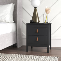 Cotham 2 Drawer Nightstand by Wade Logan