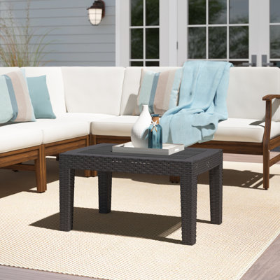 Alderman Rattan Coffee Table by Beachcrest Home