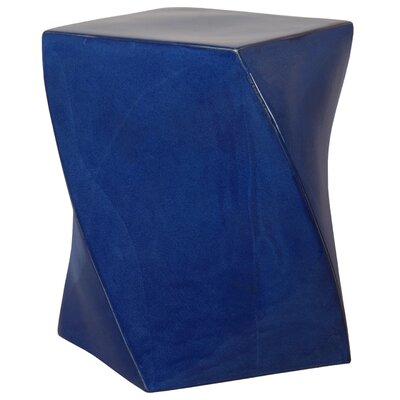 TWIST STOOL/TBL BLUE 14X18"H by Orren Ellis