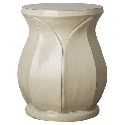 LOTUS STOOL, CREAM 19X22"H by Red Barrel Studio