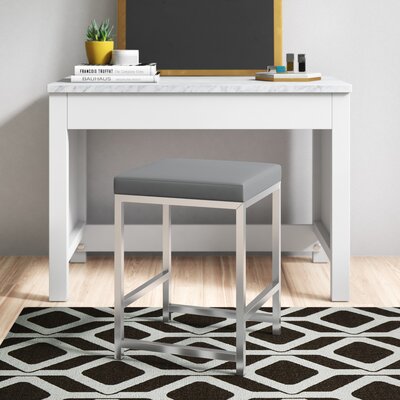 Carlyann Steel Vanity Stool by Wade Logan