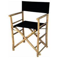 White Bamboo Director Chair, Set Of 2, 23”W X 19”D X 35”H by MGP