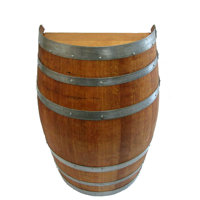 Lacquer Split Oak Wine Barrel Stand 26"W X 35"L X 13"D by MGP