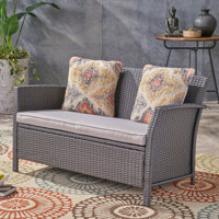 Morphis Outdoor Loveseat with Cushions by Red Barrel Studio