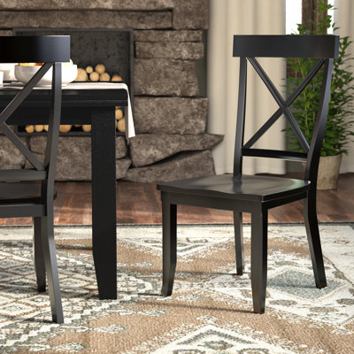 Standridge Solid Wood Cross Back Side Chair by August Grove