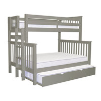 Treva Twin over Full Solid Wood Standard Bunk Bed with Trundle by Harriet Bee