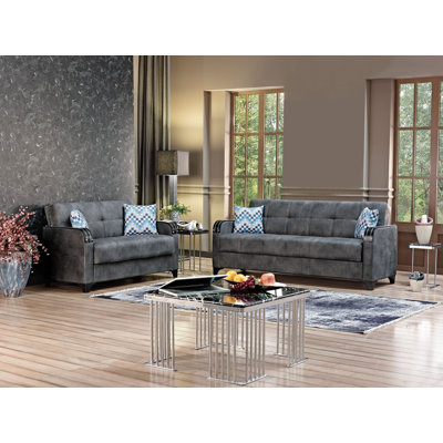 Nebraska Living Room Set, 2 Pieces, Gray by Red Barrel Studio