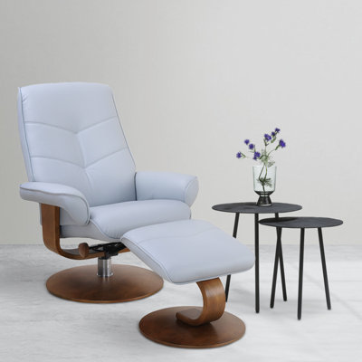 Keanna Manual Swivel Standard Recliner with Ottoman