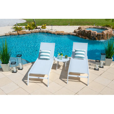 Reansh 83" Long Reclining Chaise Lounge Set by Latitude Run