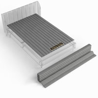 Tatum Vertical Mattress Support Wooden Bunkie Board/Slats with Cover
