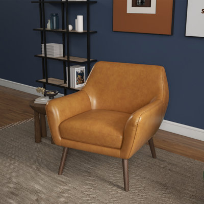 Ahern 30" Wide Genuine Leather Armchair by Trent Austin Design