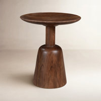 James Solid Wood Pedestal End Table by AllModern