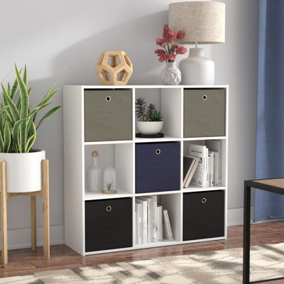 Cliffside 32.75" H x 32.6" W Cube Bookcase with Bins by Wrought Studio