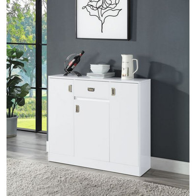 Emporia Modern Buffet Sideboard Cabinet | High Gloss Server | 1 Drawer & 3 Doors with Adjustable Shelves | for Dining Room by Latitude Run