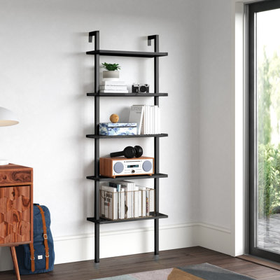 Rother 68.5" H x 23.6" W Metal Ladder Bookcase by Mercury Row