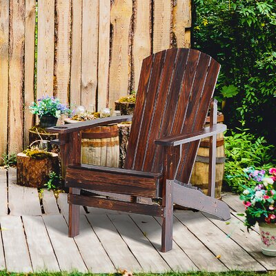 Abilene Wood Adirondack Chair by Breakwater Bay