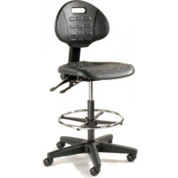 Height Adjustable Lab Stool with Duel Wheel by Interion