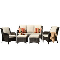 Kanijah Wicker/rattan 5 - Person Seating Group With Cushions