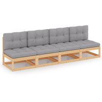 27.6" Wide Square Patio Sofa with Cushions by Latitude Run