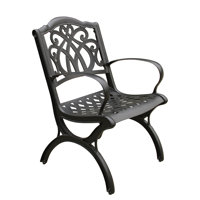 Ornate Traditional Outdoor Cast Aluminum Bronze Patio Dining Chair by Bloomsbury Market