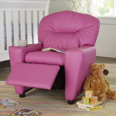Contemporary Kids Recliner with Cup Holder by Isabelle & Max