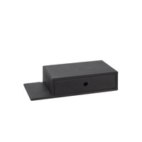 Nasair 1 - Black Solid Wood Nightstand with Drawer | Bedroom Scandinavian Furniture, Bedside Table