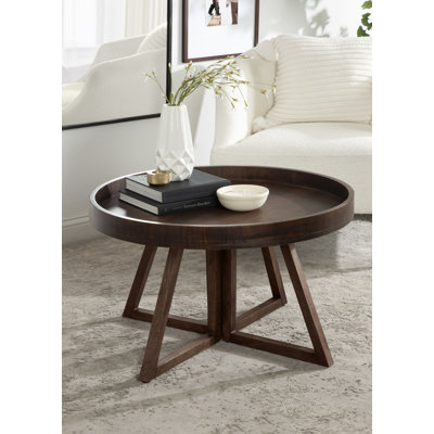 Dawndee Round Wood Coffee Table 30" Diameter by Gracie Oaks