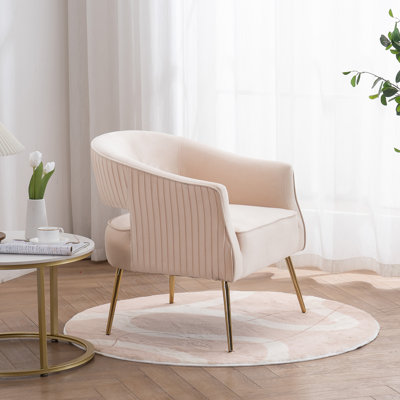 Chynna Velvet Accent Chair by Everly Quinn