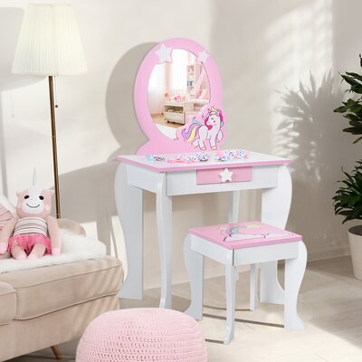 Bowery Zoomie Kids Vanity with Mirror by Zoomie Kids