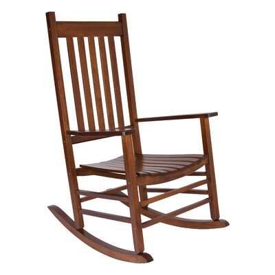 Outdoor Emjay Rocking Solid Wood Chair by Red Barrel Studio