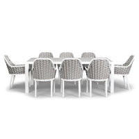 Rectangular 8 - Person 82.75" Long Dining Set with Cushions