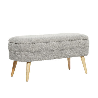 Atchison Wood Upholstered Storage Bench with Wood Legs 40" x 16" x 19" by AllModern