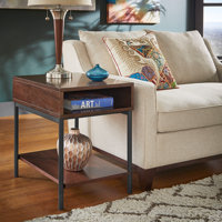 Cates Two-Tone Rectangular End Table With USB Port by Willa Arlo Interiors