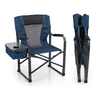 Heiss Multi Function Folding Chair with Side Table Cup Holder and Storage Box by Arlmont & Co.