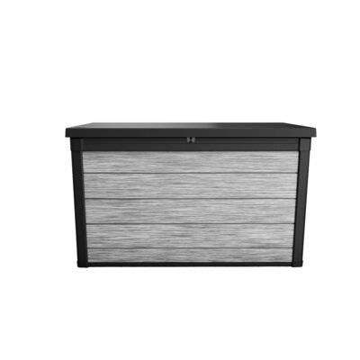 Keter Denali 200 Gallon Durable Resin Outdoor Storage and Organization Deck Box Ideal For Garden Patio Furniture and Supplies, Grey by Keter