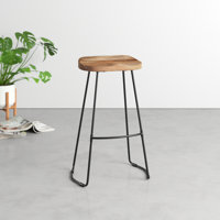 Geonna Solid Wood Bar & Counter Stool by Millwood Pines
