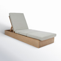 Fatima Wood chaise lounge chair by Joss & Main